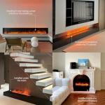 Electric Water Vapor Fireplace with 3D Flame Effect