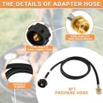 6FT Propane Adapter Hose for Griddles and Grills