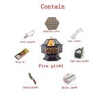 Wood Fire Pit Grill with Grate for Outdoor Fun