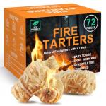 Realcook All-Weather Natural Fire Starters - 72 Pack