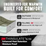 Zippies Insulated Queen Camping Blanket for Cold Weather