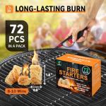 Realcook All-Weather Natural Fire Starters - 72 Pack