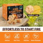 Realcook All-Weather Natural Fire Starters - 72 Pack