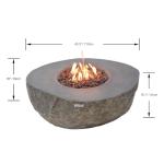 Boulder 43" x 35" Natural Gas Fire Pit