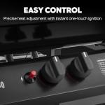 Feasto 2-Burner Propane Gas Grill with Side Tables