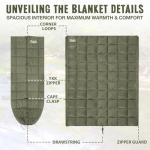 Zippies Insulated Queen Camping Blanket for Cold Weather