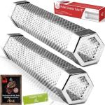 LIZZQ 12" Pellet Smoker Tube Set - 5 Hour Smoke