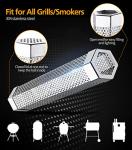 Stainless Steel Pellet Smoker Tube Set with Brush