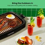 Copper Smokeless Indoor Electric Grill - XL Nonstick 15"x9