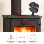 Heat-Powered Stove Fan for Fireplaces and Wood Stoves
