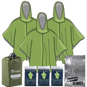 Lingito Insulated Rain Poncho and Tarp Blanket Pack