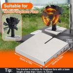 Wood Stove Fan Mounting Bracket for Heaters