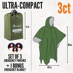 Lingito Insulated Rain Poncho and Tarp Blanket Pack