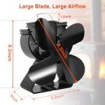 VODA Heat Powered Wood Stove Fan for Fireplaces