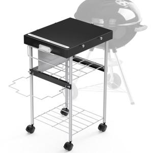 Weber Kettle & Blackstone Griddle Grill Table Cart