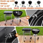 Weber Kettle & Blackstone Griddle Grill Table Cart