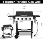 4 Burner Propane Gas Grill with Side Table