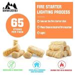 65 pcs Natural Fire Starters for Grilling