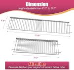 Adjustable Stainless Steel Grill Warming Rack 20.6''-32.08