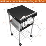 Weber Kettle & Blackstone Griddle Grill Table Cart
