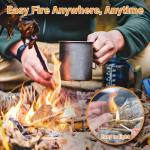 64 Mini Natural Fire Starters for BBQ & Campfire