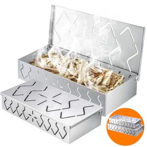 Stainless Steel Smoker Box Set for Grills