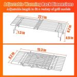 Adjustable Universal Grill Rack with Foldable Legs