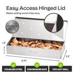 Stainless Steel BBQ Smoker Box Kit with Chips