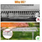 Adjustable Universal Grill Rack with Foldable Legs