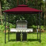 5x8 All-Weather Grill Gazebo with LED Lights