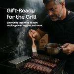 Stainless Steel BBQ Smoker Box Kit with Chips