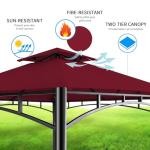 5x8 All-Weather Grill Gazebo with LED Lights