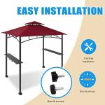 5x8 All-Weather Grill Gazebo with LED Lights