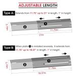 Heavy Duty Adjustable Heat Plate Shield for Grills