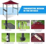 5x8 All-Weather Grill Gazebo with LED Lights