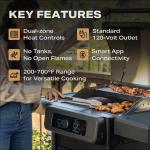 Dual Zone Electric Grill with Smart Digital Control