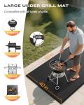 Vewaci 60x40 Inch Non-Curl Grill & Fire Pit Mat
