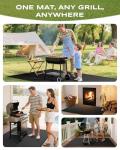 Vewaci 60x40 Inch Non-Curl Grill & Fire Pit Mat