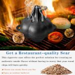 Cast Iron Smoker Roaster for BBQ and Oven