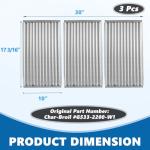 3-Pack Stainless Steel Infrared Grill Emitter Plates