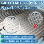 3-Pack Stainless Steel Infrared Grill Emitter Plates