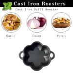 Cast Iron Smoker Roaster for BBQ and Oven