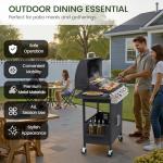 HUGROVE 4-Burner Propane Gas Grill with Side Burner