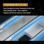 Stainless Steel Grill Burner Tubes Replacement (4 Pack)