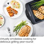 Smokeless Indoor Electric Grill with Non-Stick Surface