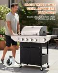 4-Burner Propane BBQ Grill with Side Burner