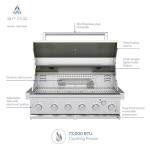 Premium 6-Burner Propane Grill with Integrated Head
