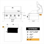 30-Inch 4-Burner Propane Gas Grill Head