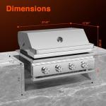 COWSAR 28-Inch 4-Burner Propane Gas Grill