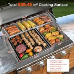 COWSAR 28-Inch 4-Burner Propane Gas Grill